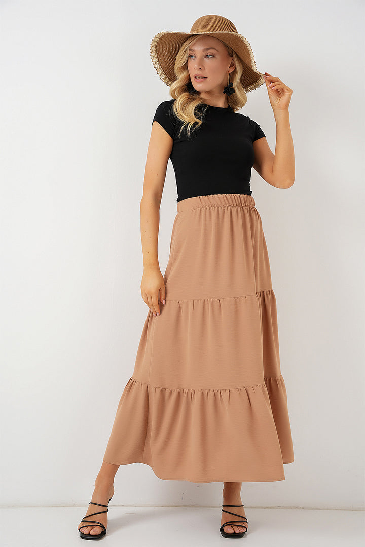 BGD Women Woman Ayrobin Long Skirt 8048 - Biscuit - Coachella