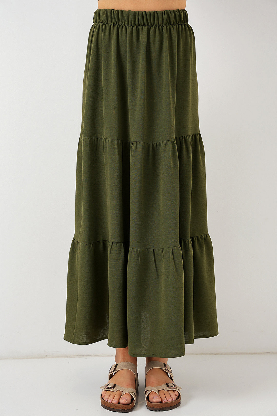 BGD Women Woman Ayrobin Long Skirt 8048 - Khaki - Piacenza