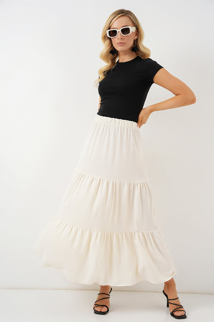 BGD Women Woman Ayrobin Long Skirt 8048 - Cream - Derby