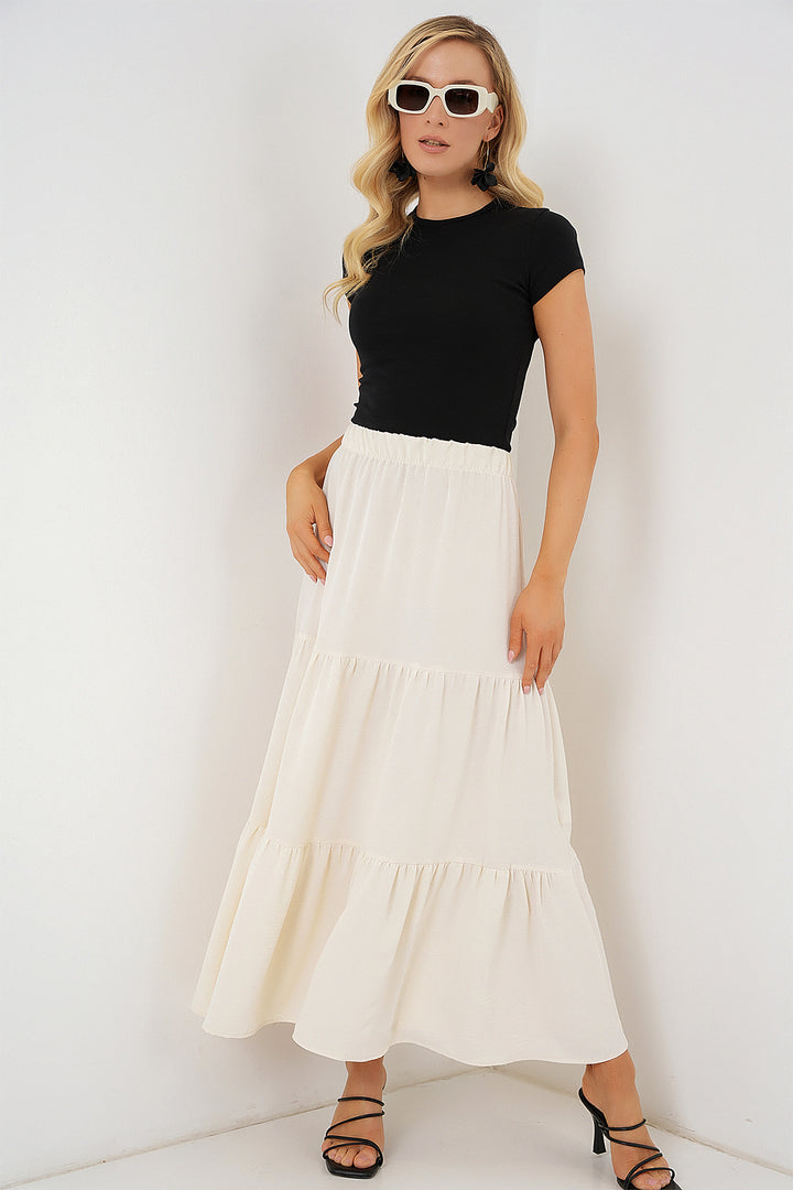 BGD Women Woman Ayrobin Long Skirt 8048 - Cream - Derby