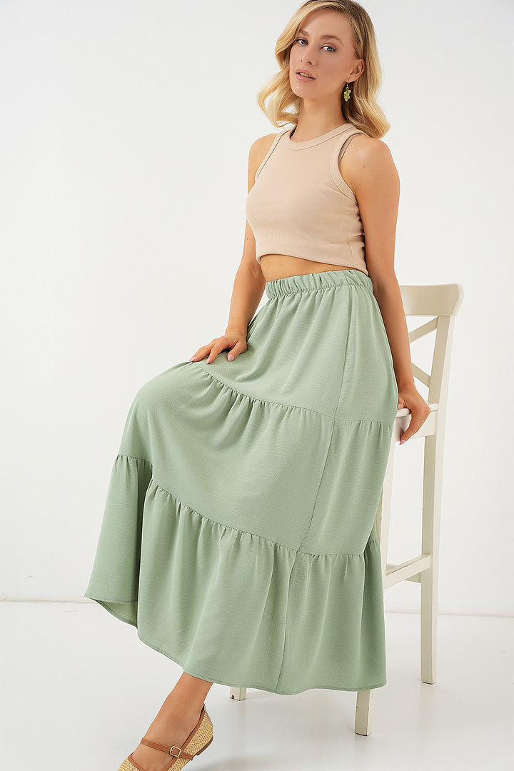 BGD Women Woman Ayrobin Long Skirt 8048 - Mint - Formigine