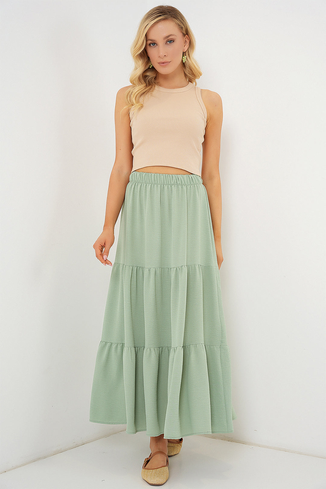 BGD Women Woman Ayrobin Long Skirt 8048 - Mint - Ciudad de Allende