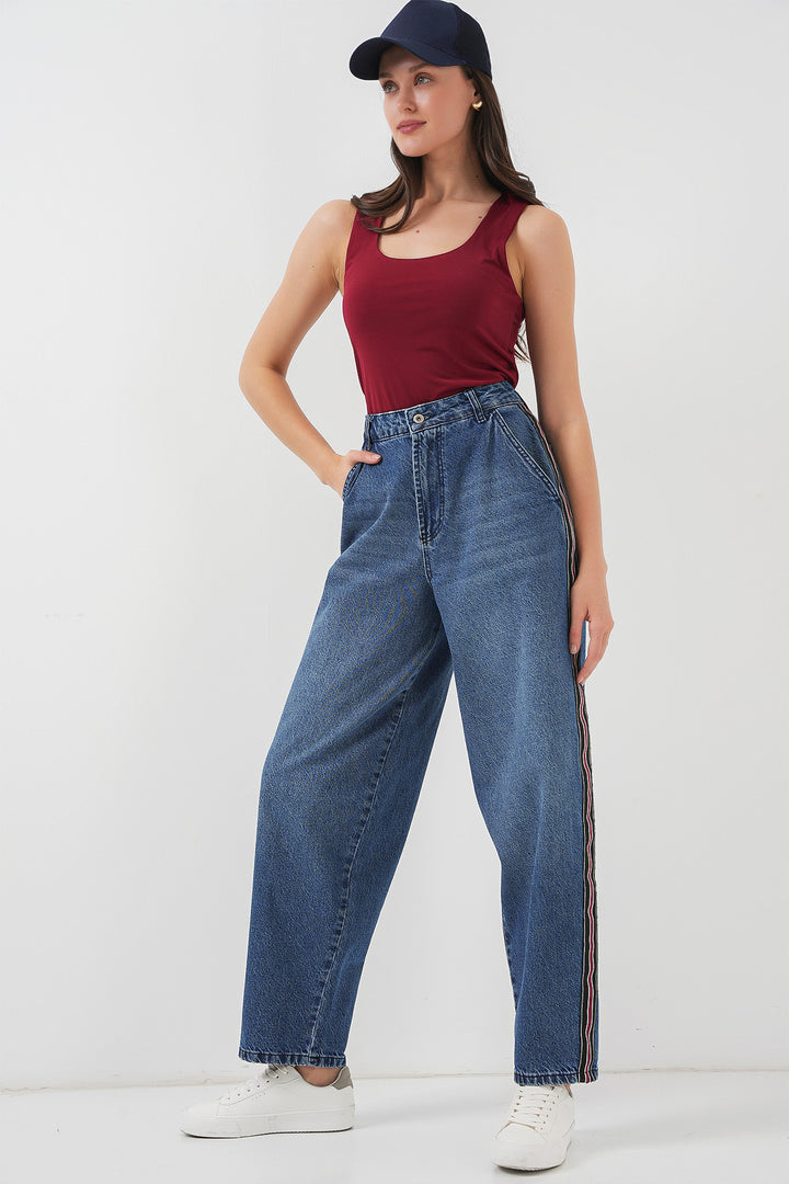 BGD Women Women's Baggy Jeans 6700 - Navy Blue - Morden