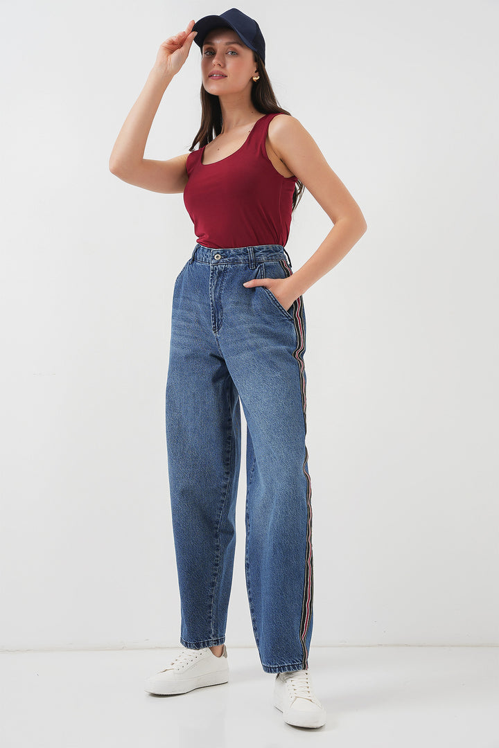 BGD Women Women's Baggy Jeans 6700 - Navy Blue - Morden