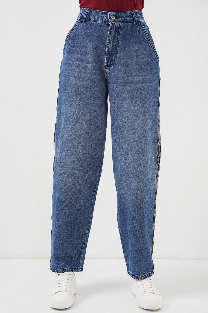 BGD Women Women's Baggy Jeans 6700 - Navy Blue - Morden
