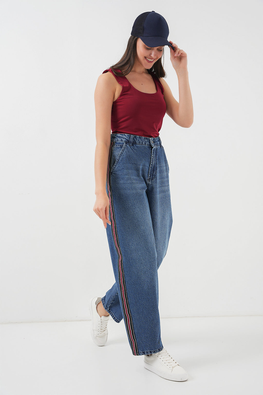 BGD Women Women's Baggy Jeans 6700 - Navy Blue - Morden