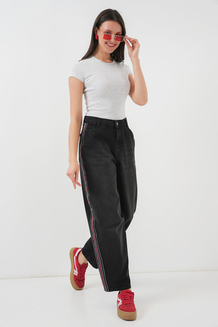BGD Women Woman Baggy Jeans 6700 - Black - Murray