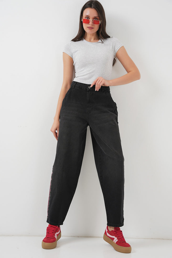 BGD Women Woman Baggy Jeans 6700 - Black - Murray