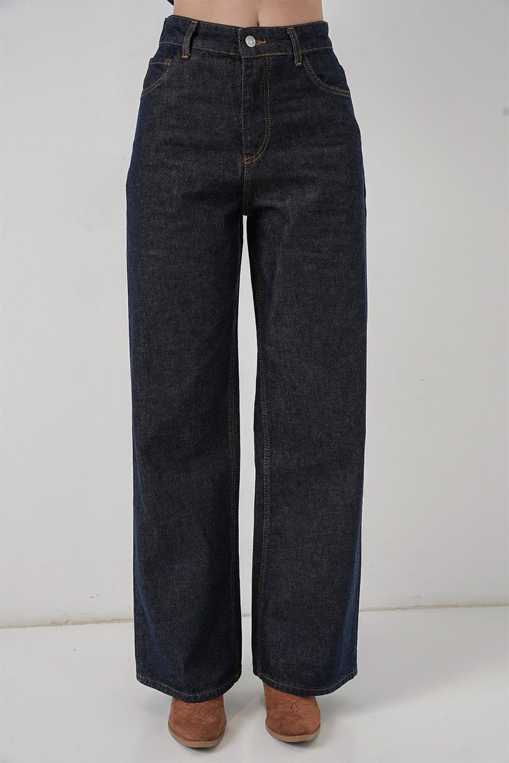 BGD Women Kadın Ceket Pantolon Kot İkili Takım 30059 - Koyu Mavi - Dachau