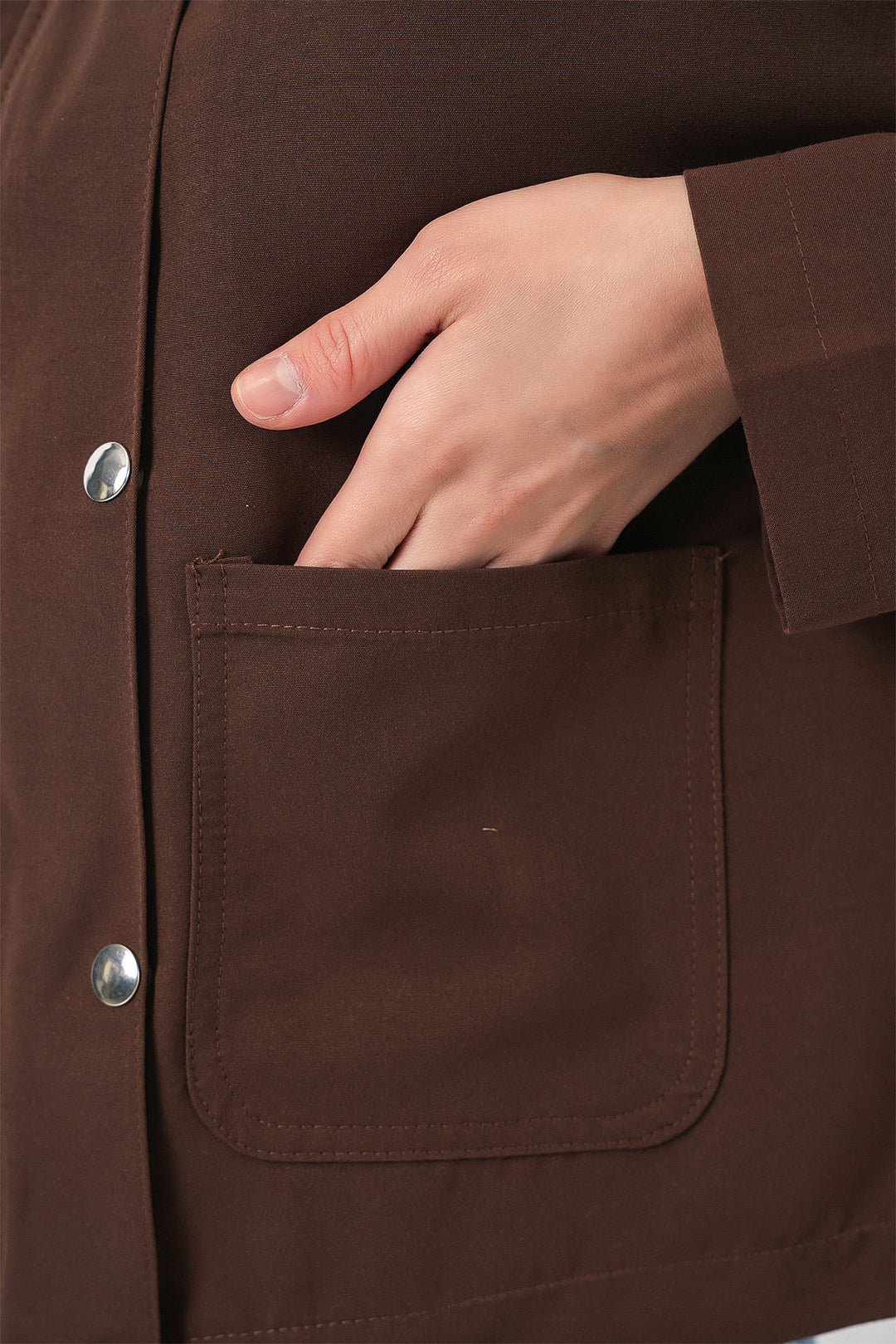 BGD Women Woman Pocket Detailed Short Jacket 5975 - Brown - Guimarães