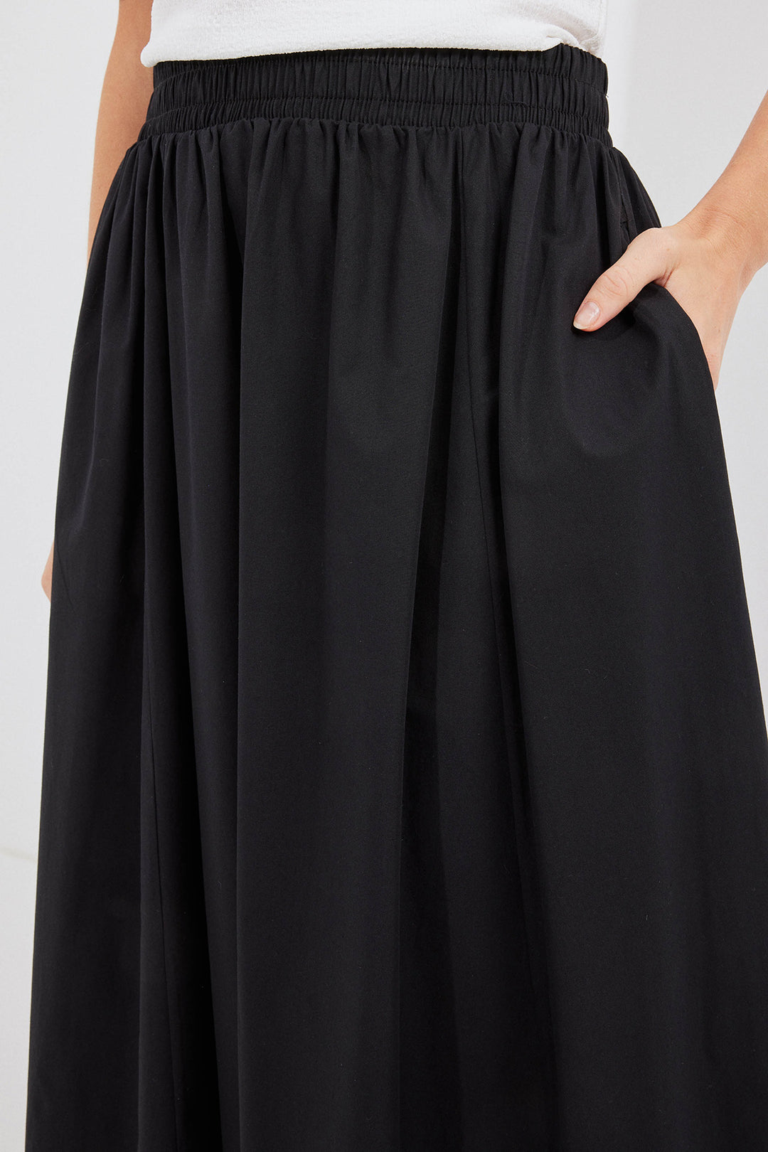 BGD Women Woman Pocket Detailed Long Skirt 8024 - Black - Avondale