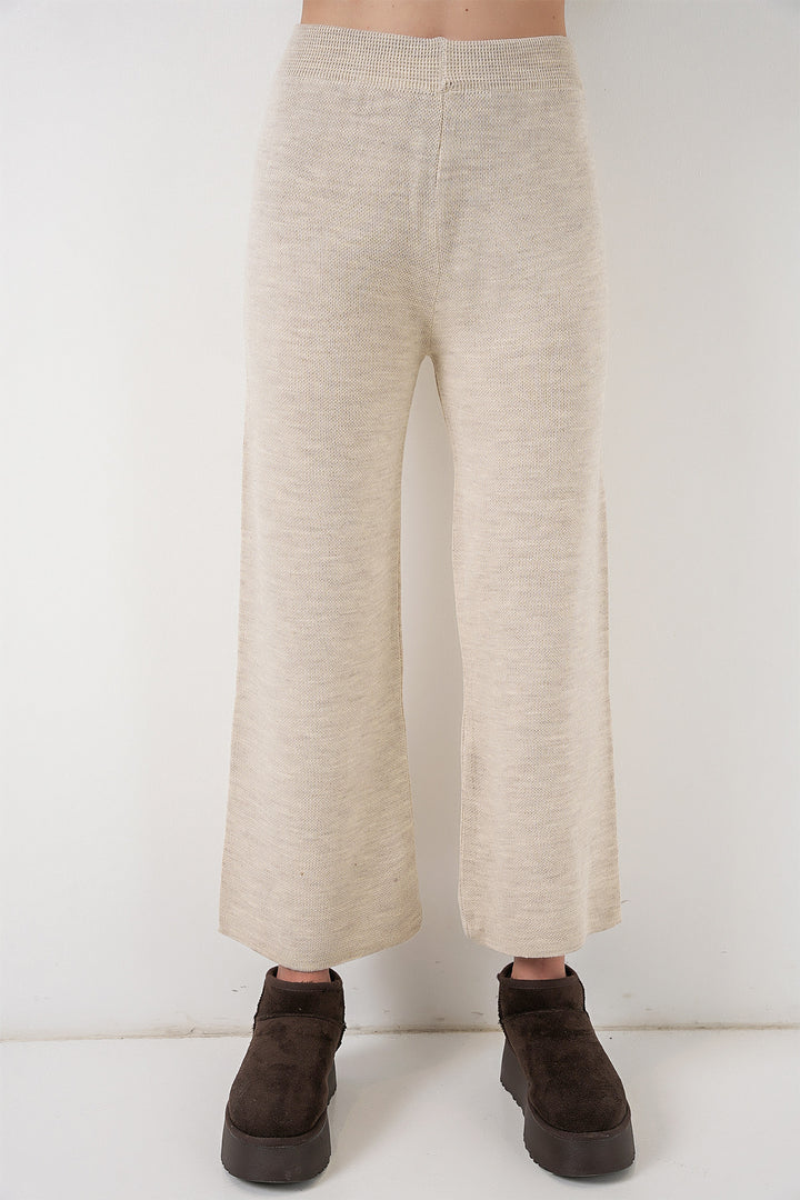 BGD Women Women's Pocketed Cardigan Knitwear Set 15964 - Ecru - Torrevieja