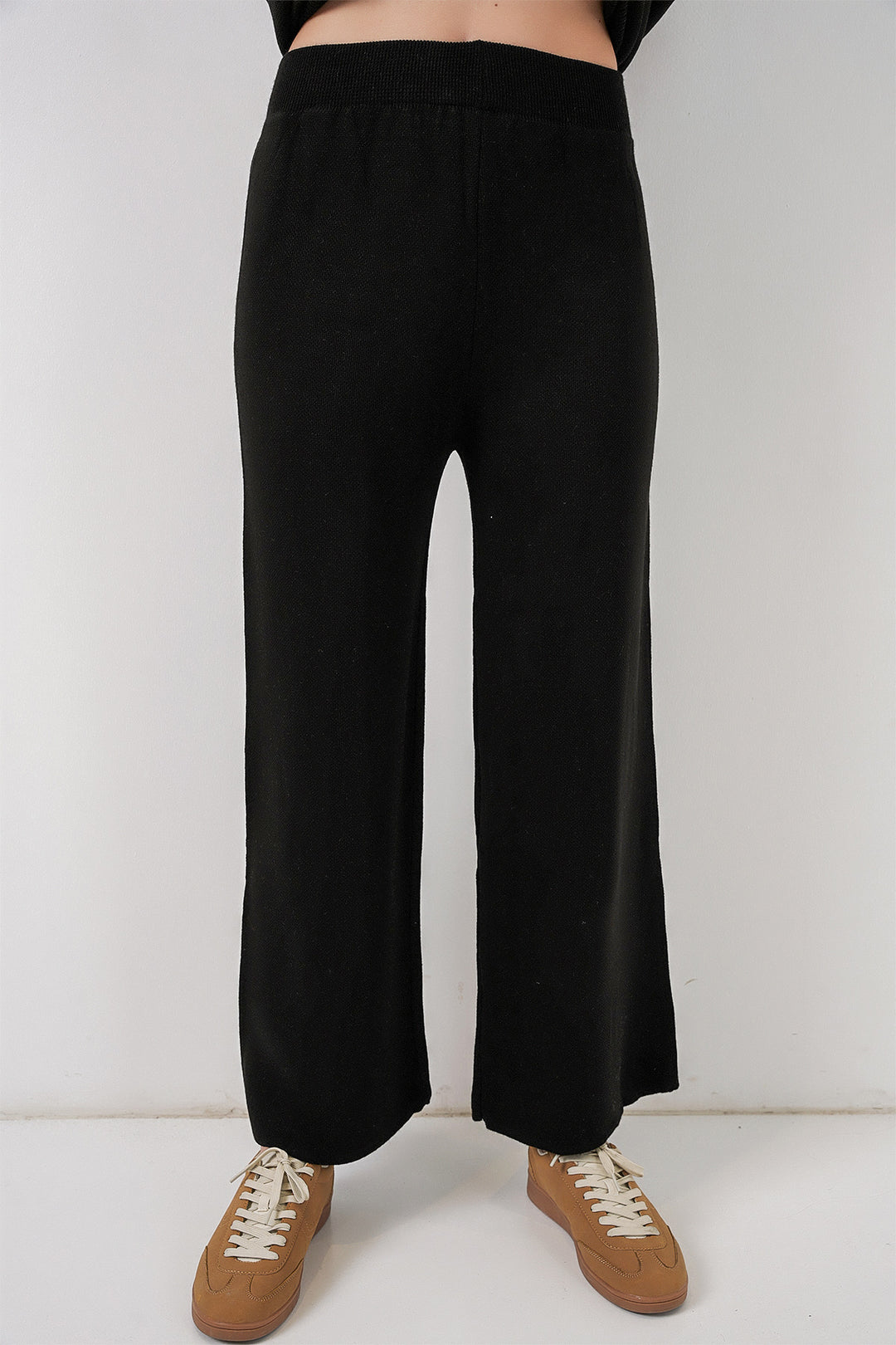 BGD Women Women's Pocketed Cardigan Knitwear Set 15964 - Black - Coburg