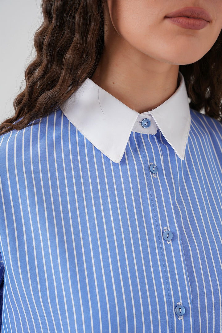 BGD Women Women's Striped Shirt 20288 - Blue - Velletri