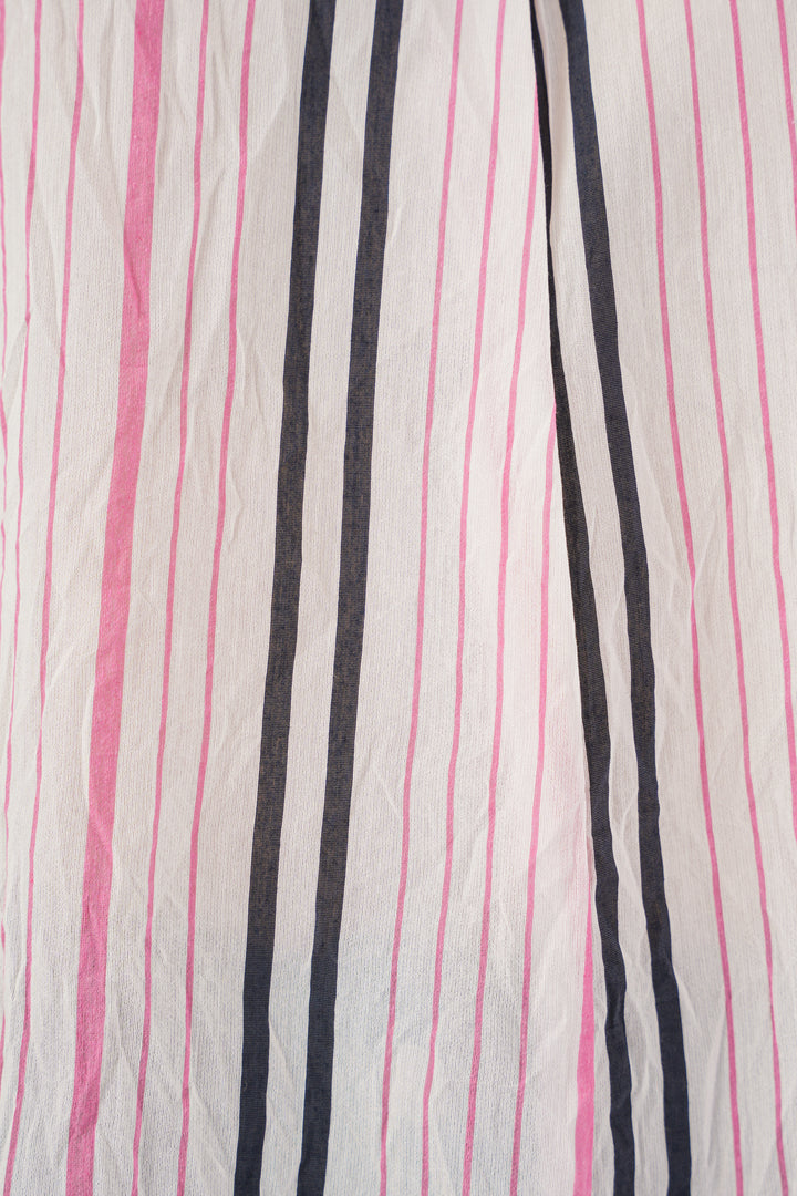 BGD Women Kadın Çizgili Oversize Bluz 967 - Pembe - Eastvale