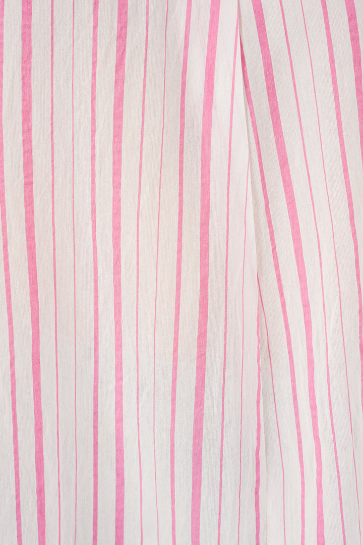 BGD Women Woman Striped Oversized Blouse 967 - Powder - Fontenay-sous-Bois