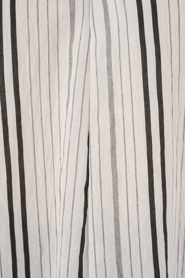 BGD Women Woman Striped Oversized Blouse 967 - Stone - Temascalcingo