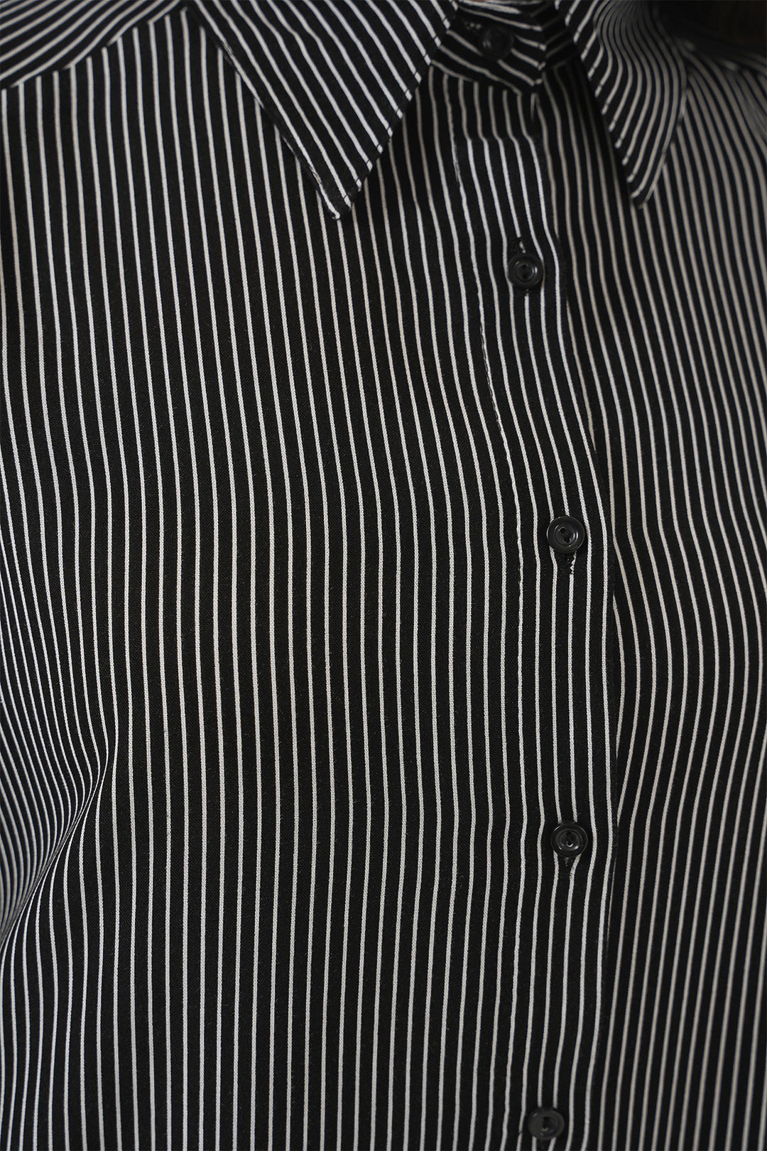 BGD Women Women's Striped Oversized Shirt 20295 - Black - Wilkes-Barre