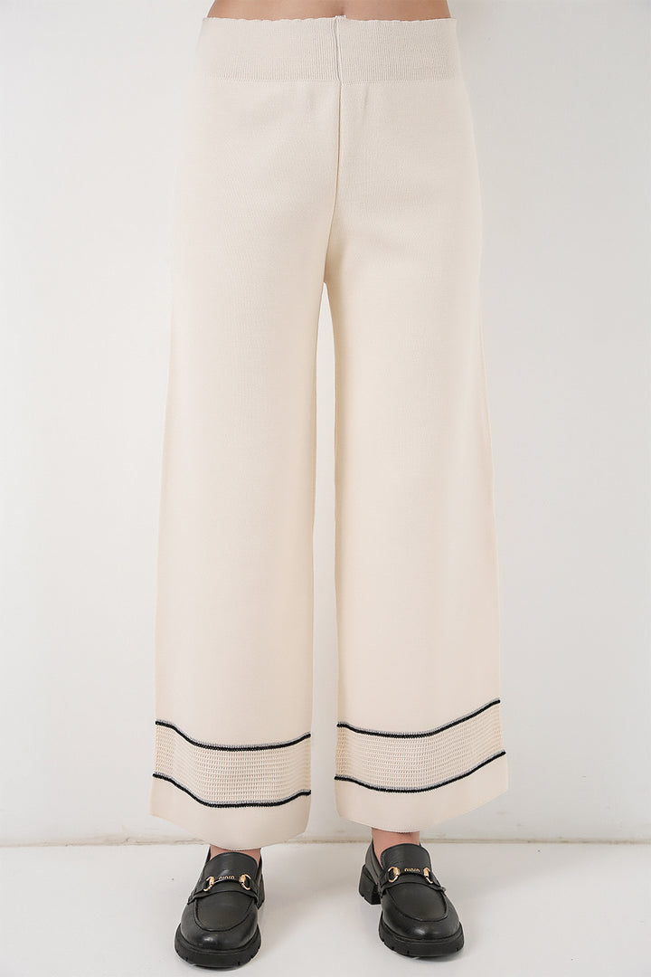 BGD Women Women's Striped Oversized Knitwear Set 15957 - Ecru - Gilbert