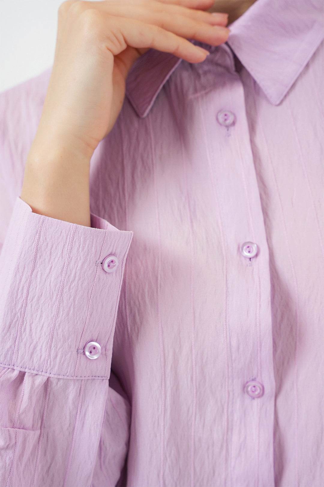 BGD Women Woman Striped Long Shirt Tunic 5963 - Lilac - Tooele