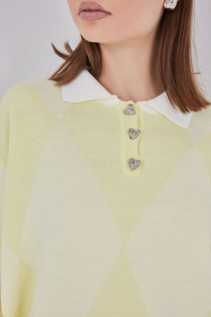 BGD Women Kadın Crop Triko Kazak 15936 - A.Sarı - Skelmersdale