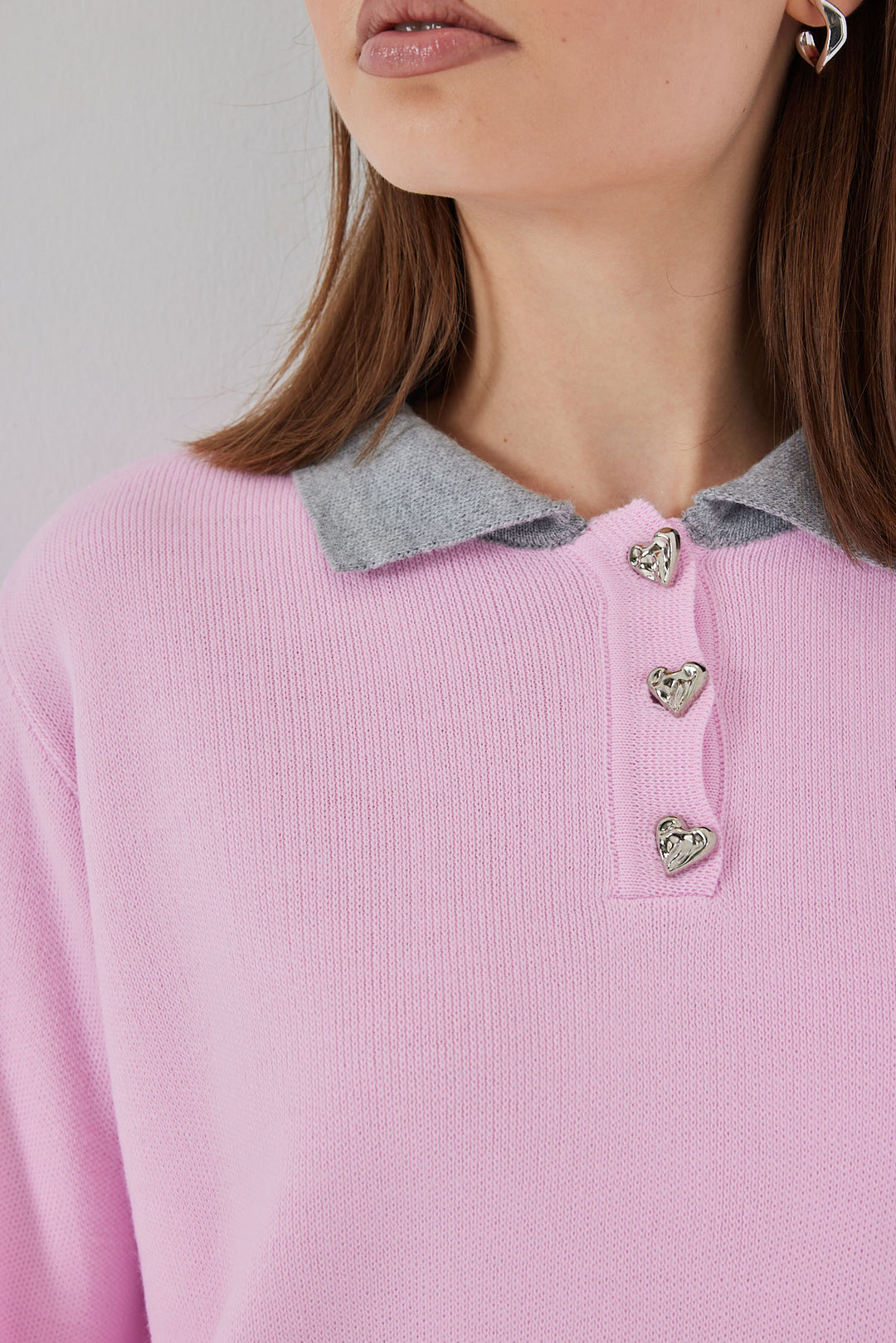 BGD Women Women's Crop Sweater 15936 - Pink - Jurupa Valley