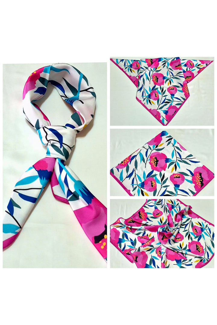 BGD Women Woman Patterned Bandana Scarf 010187 - Fuchsia - Tapachula