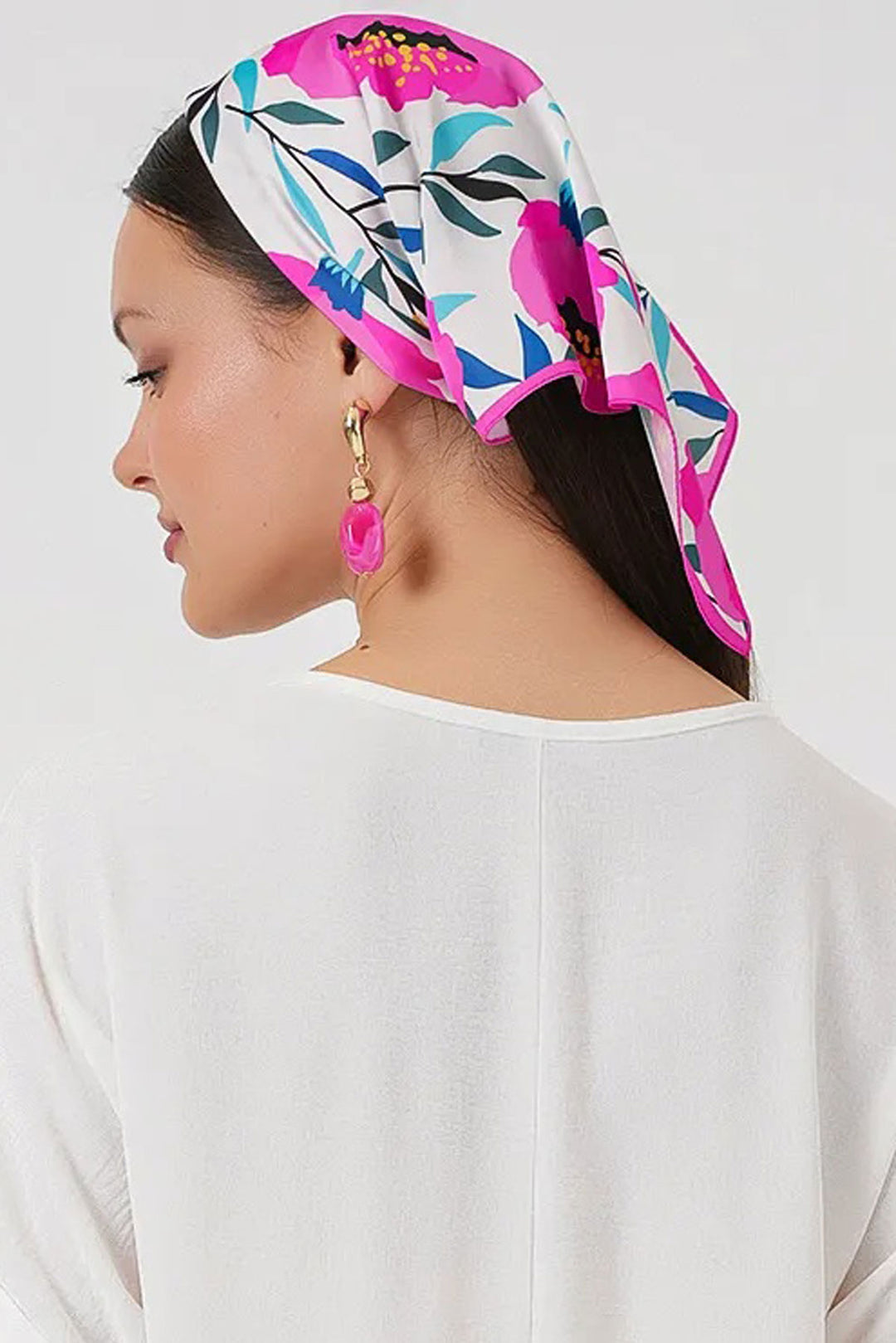 BGD Women Woman Patterned Bandana Scarf 010187 - Fuchsia - Tapachula