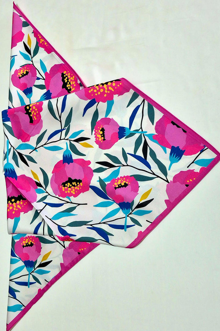 BGD Women Woman Patterned Bandana Scarf 010187 - Fuchsia - Tapachula