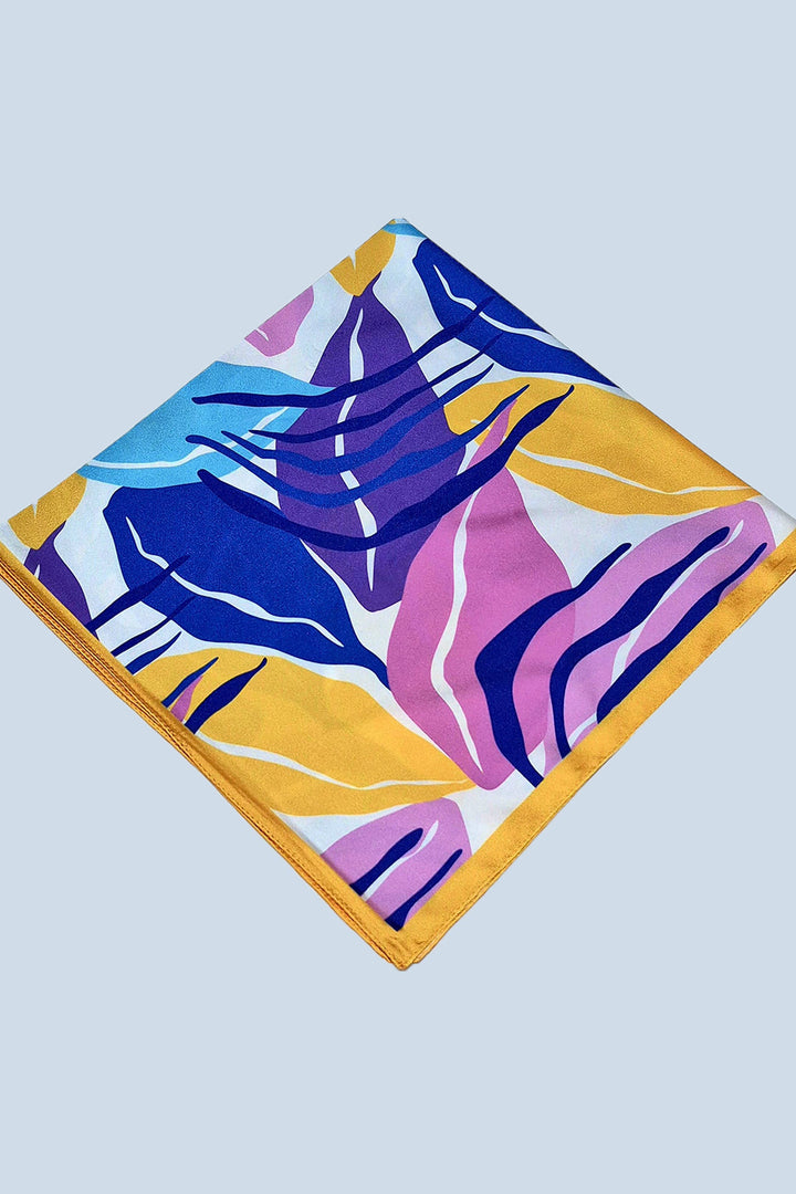 BGD Women Woman Patterned Bandana Scarf 010187 - Purple - Freehold