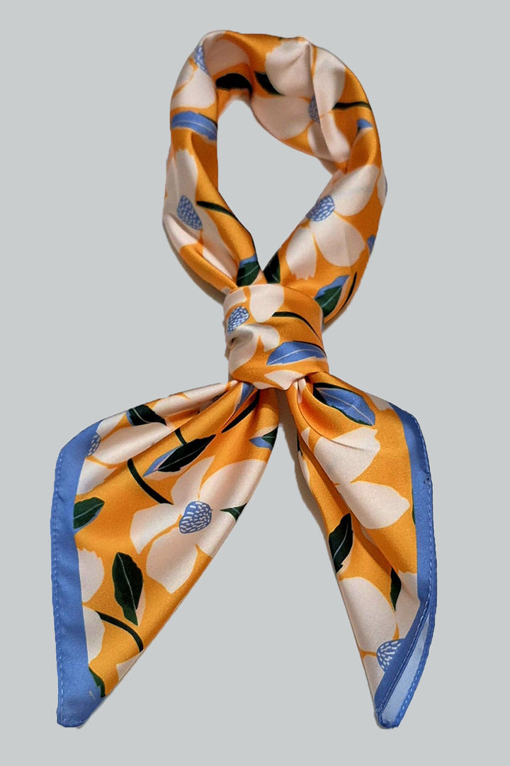 BGD Women Woman Patterned Bandana Scarf 010187 - Orange - Vista