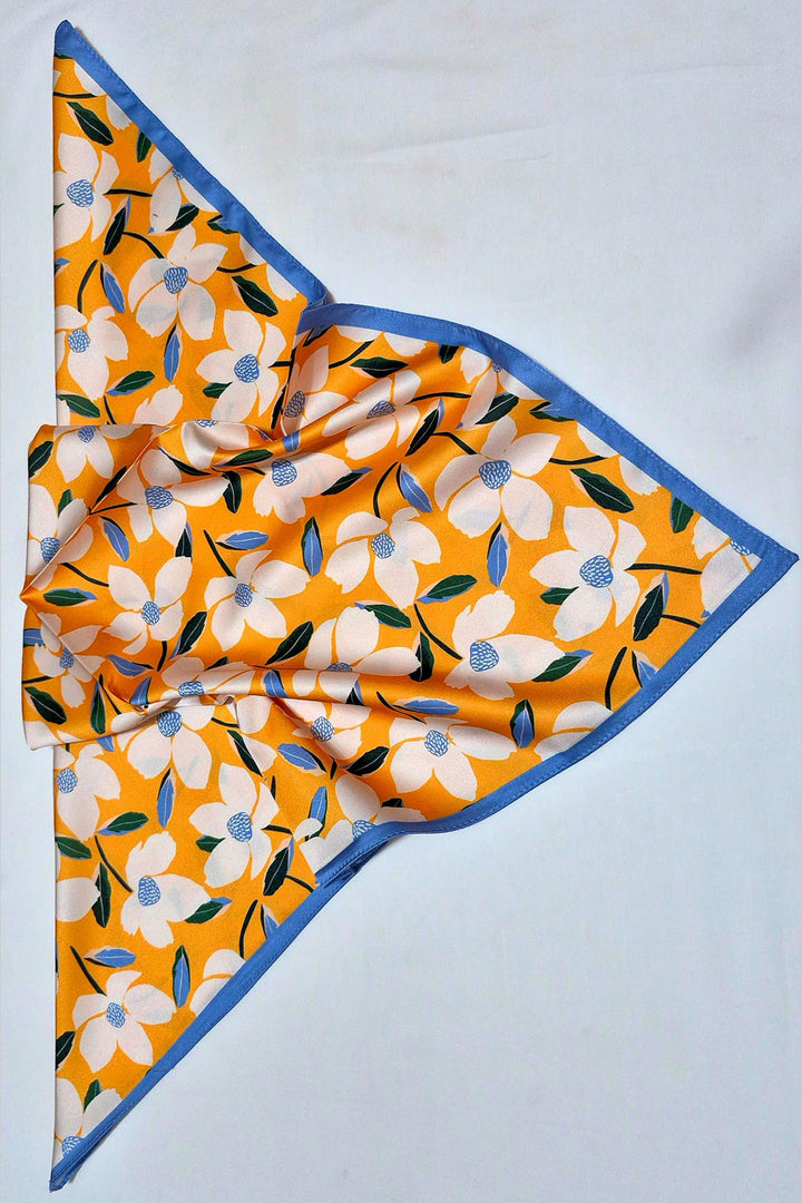 BGD Women Woman Patterned Bandana Scarf 010187 - Orange - Vista