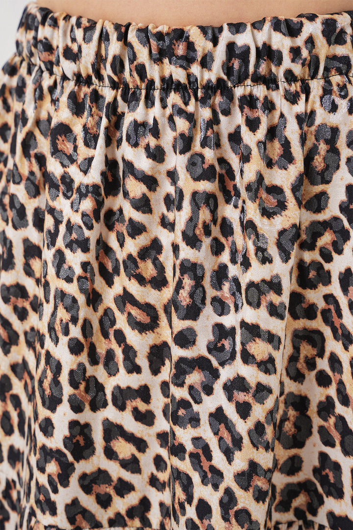 BGD Women Woman Patterned Long Skirt 8053 - C. Brown - Dallas