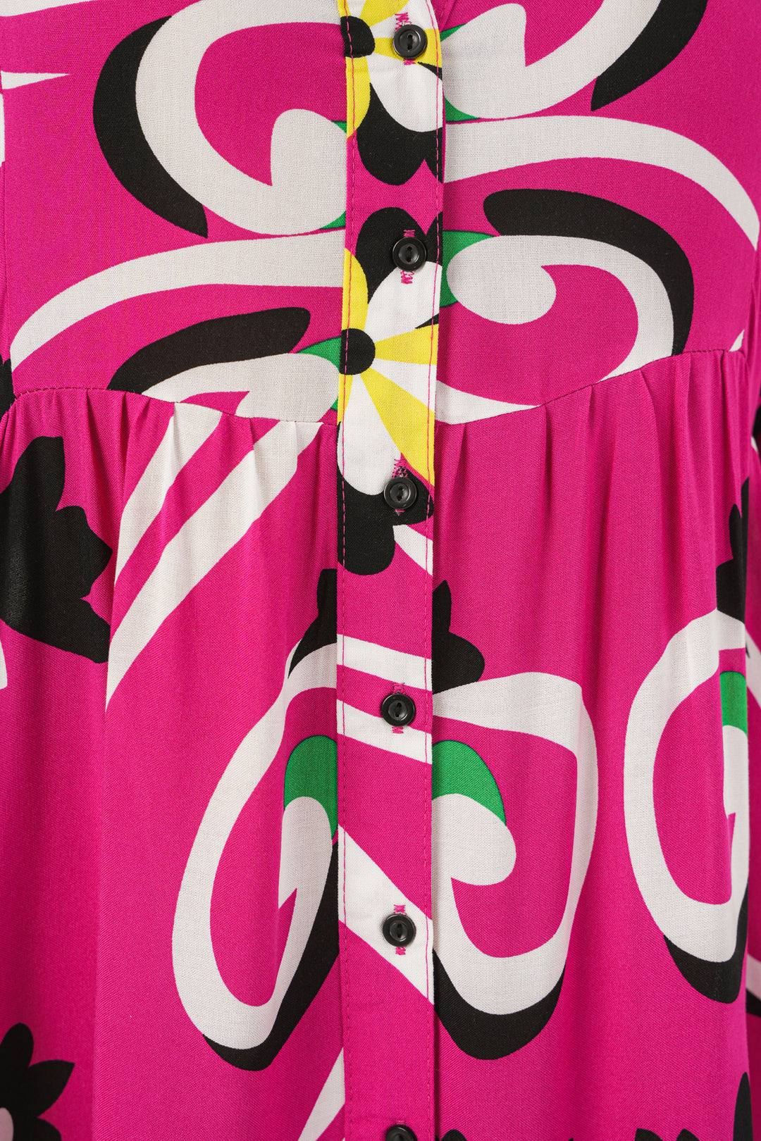 BGD Women Woman Patterned Long Hijab Dress 2585 - A.Fuchsia - Lakeland