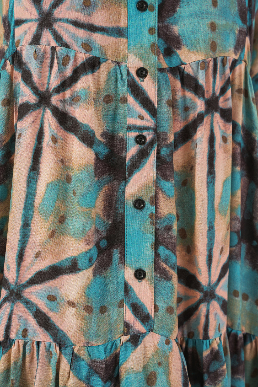 BGD Women Woman Patterned Long Hijab Dress 2585 - D. Mint - St. Catharines