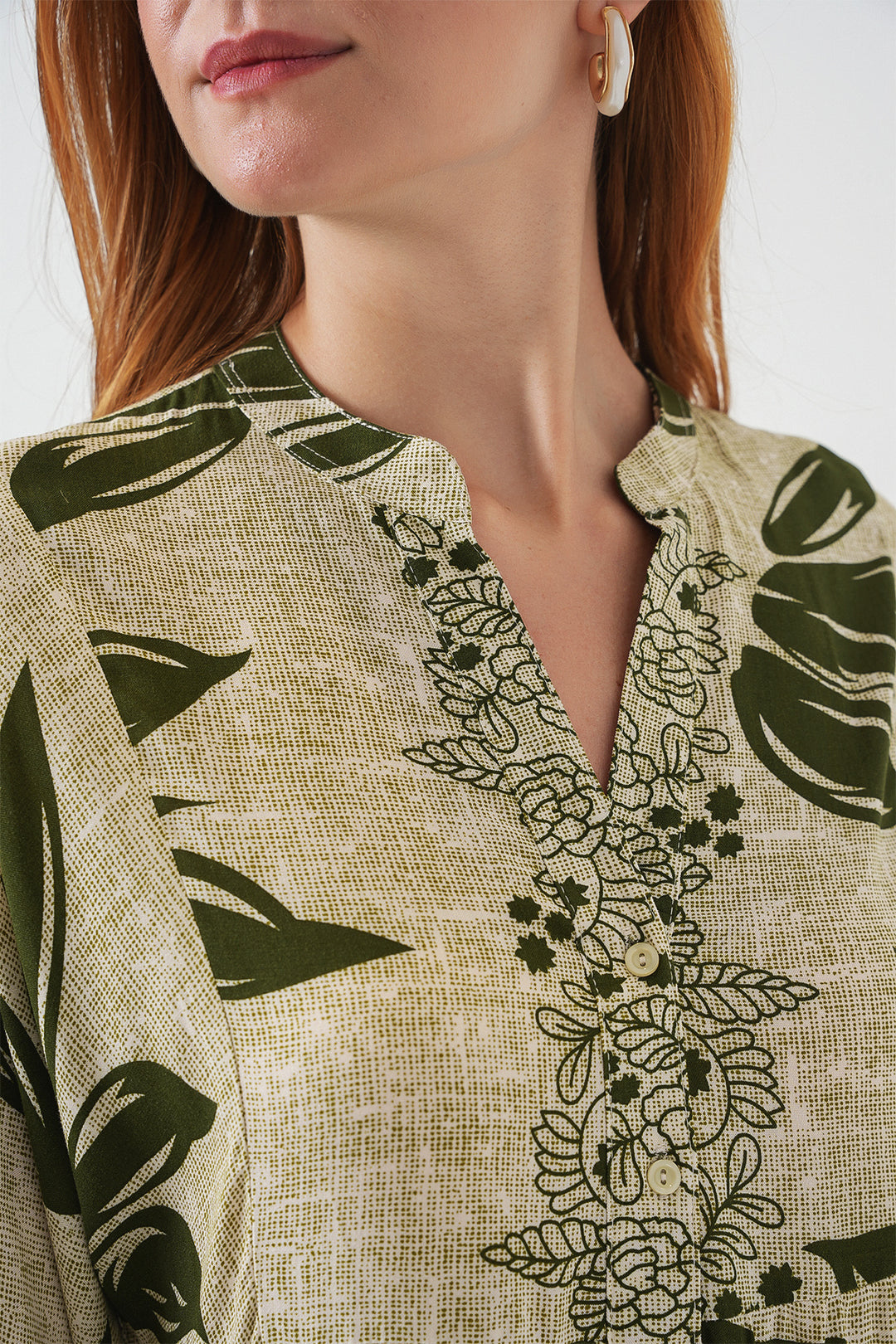 BGD Women Woman Patterned Long Hijab Dress 2585 - Dark Green - Lehigh Acres