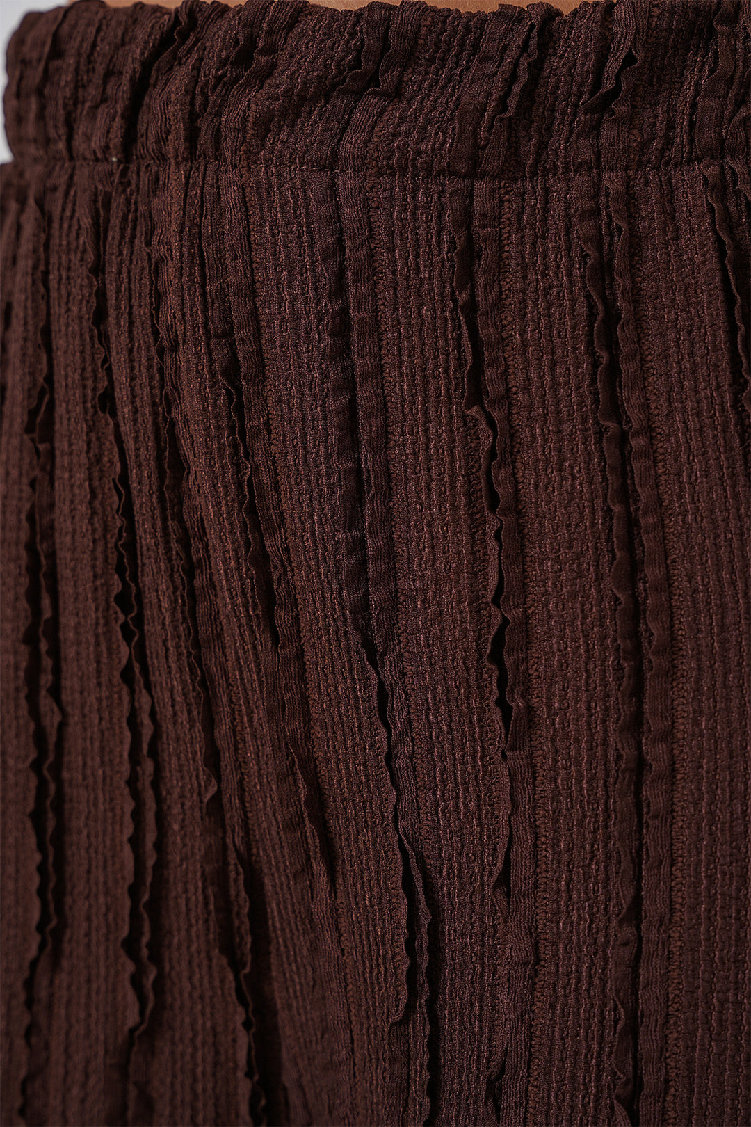 BGD Women Women's Textured Stretch Knit Pants 30057 - Brown - Apan