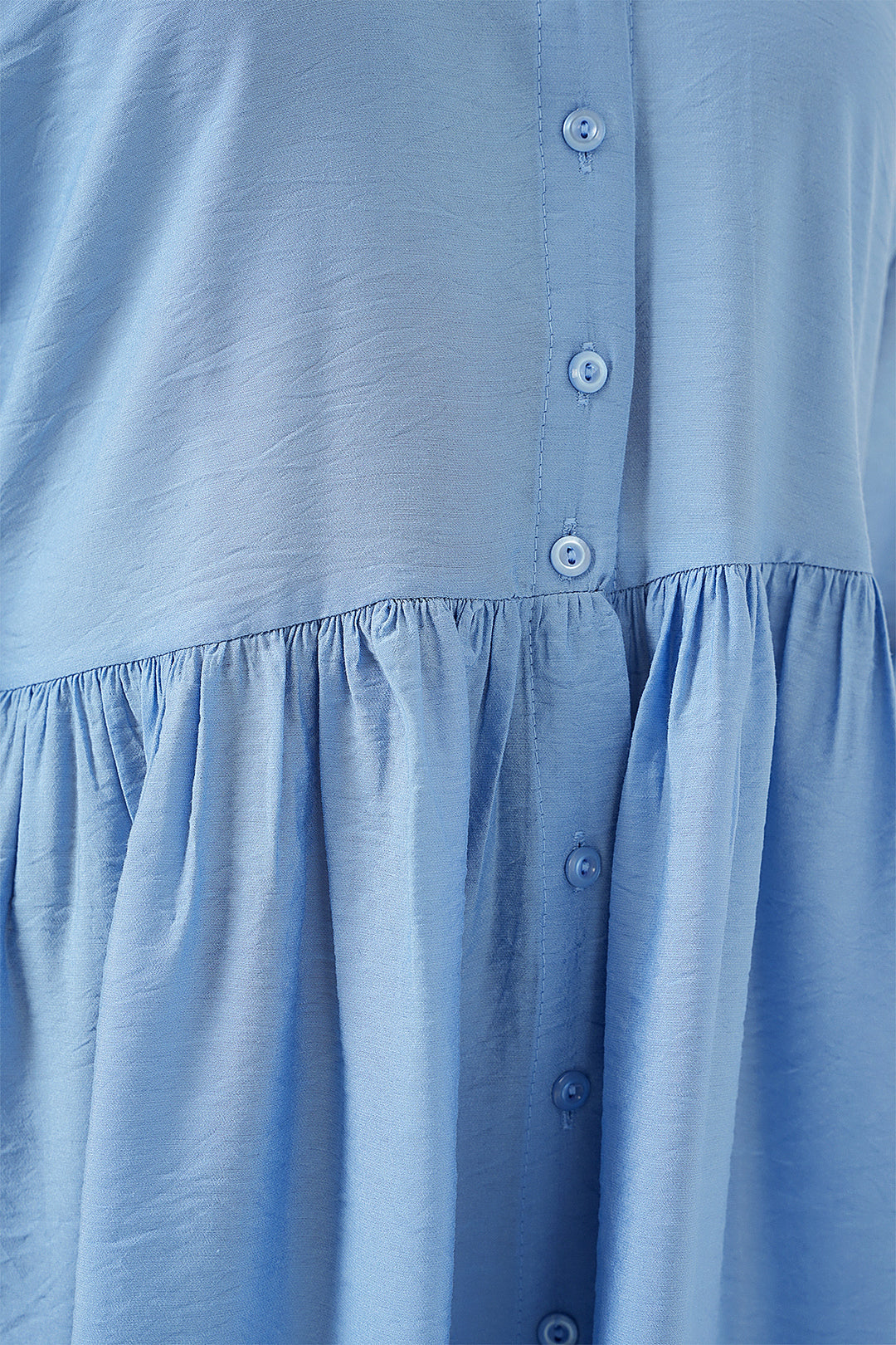 BGD Women Women's Buttoned Short Sleeve Dress 2559 - Indigo - West Fargo