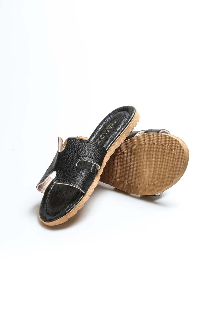 FST Woman Flat Slippers 935ZA113 Black - Anniston