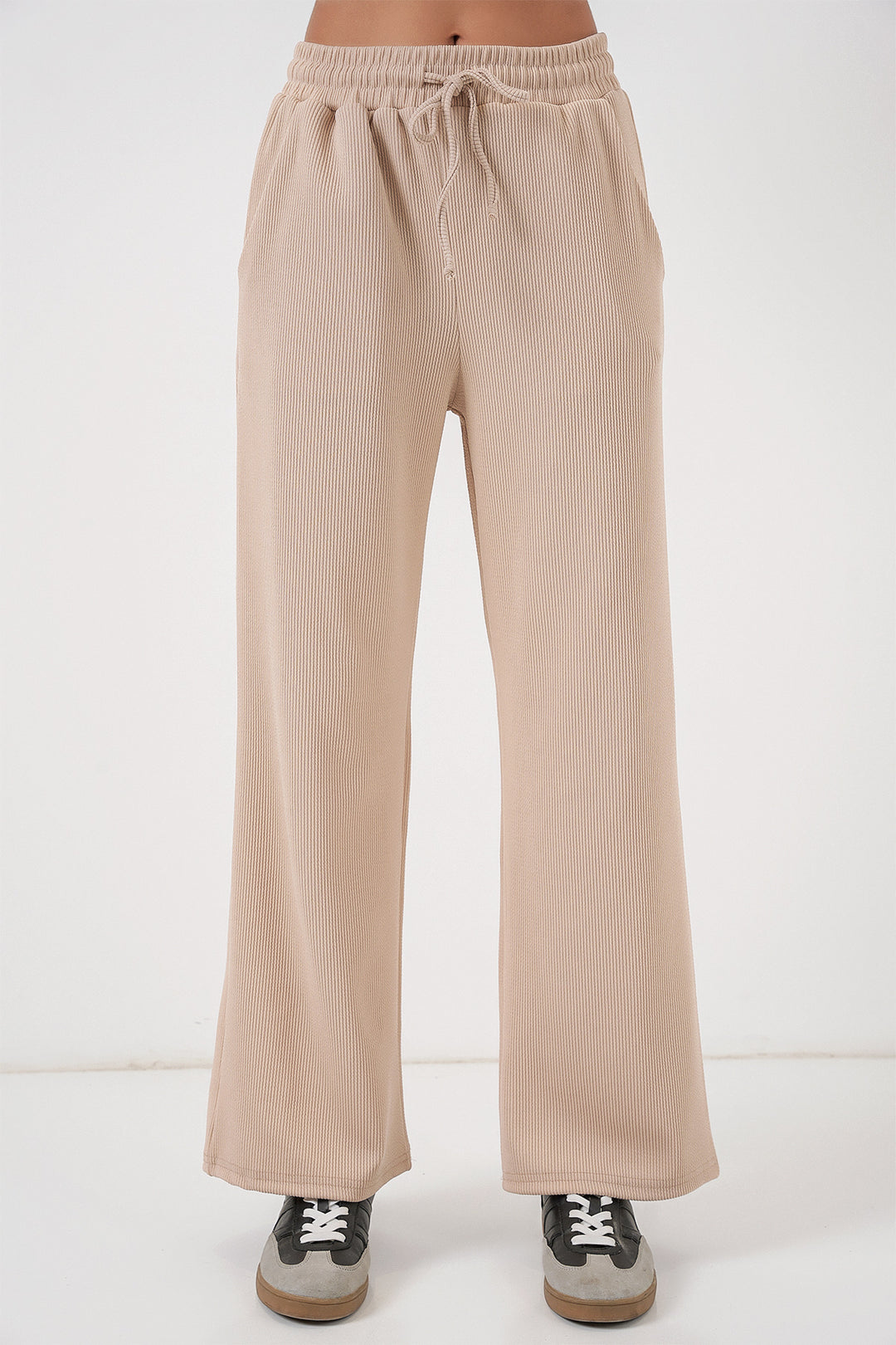 BGD Women Kadın Fitilli Pantolon 30053 - Bej - Getafe