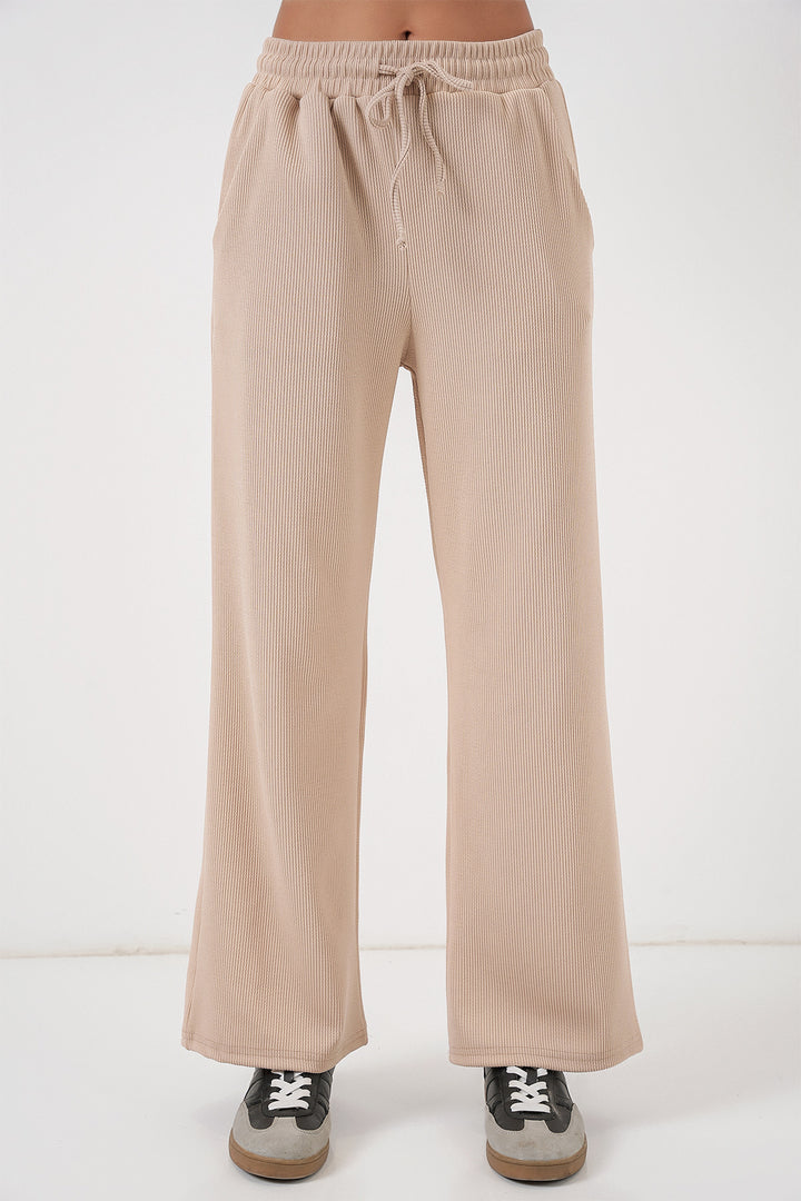 BGD Women Kadın Fitilli Pantolon 30053 - Bej - Getafe