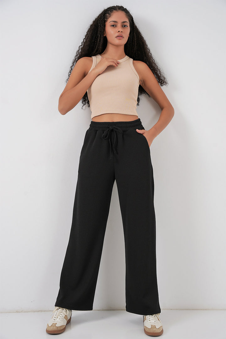 BGD Women Kadın Fitilli Pantolon 30053 - Siyah - Iesi