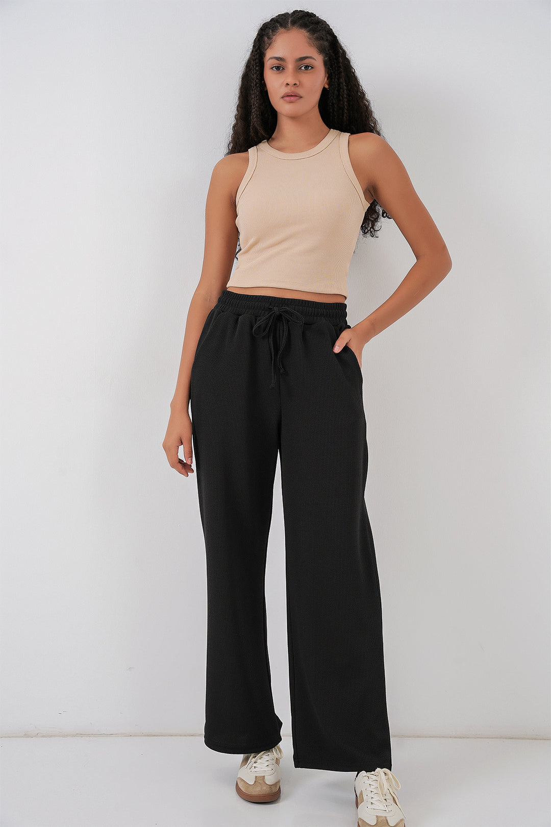 BGD Women Kadın Fitilli Pantolon 30053 - Siyah - Iesi