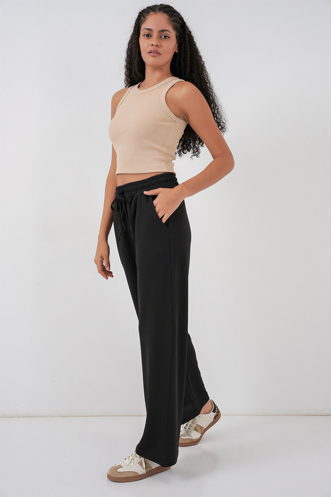 BGD Women Kadın Fitilli Pantolon 30053 - Siyah - Iesi