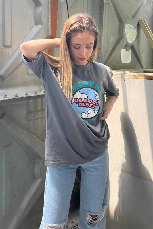 MDX Women's Smoke Printed Oversized T-shirt MG948 - Lake Havasu City