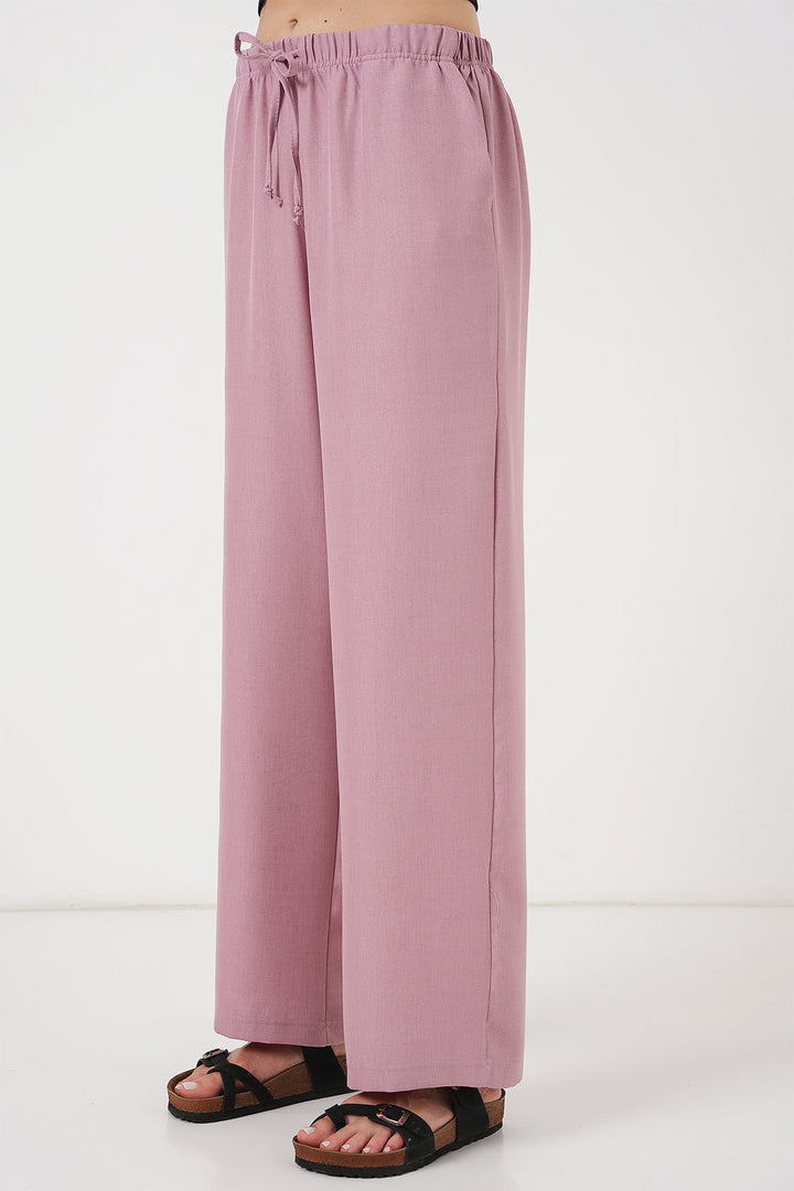 BGD Women Women's Wide Leg Linen Trousers 6735 - Rose Pink - Frankfurt (Oder)