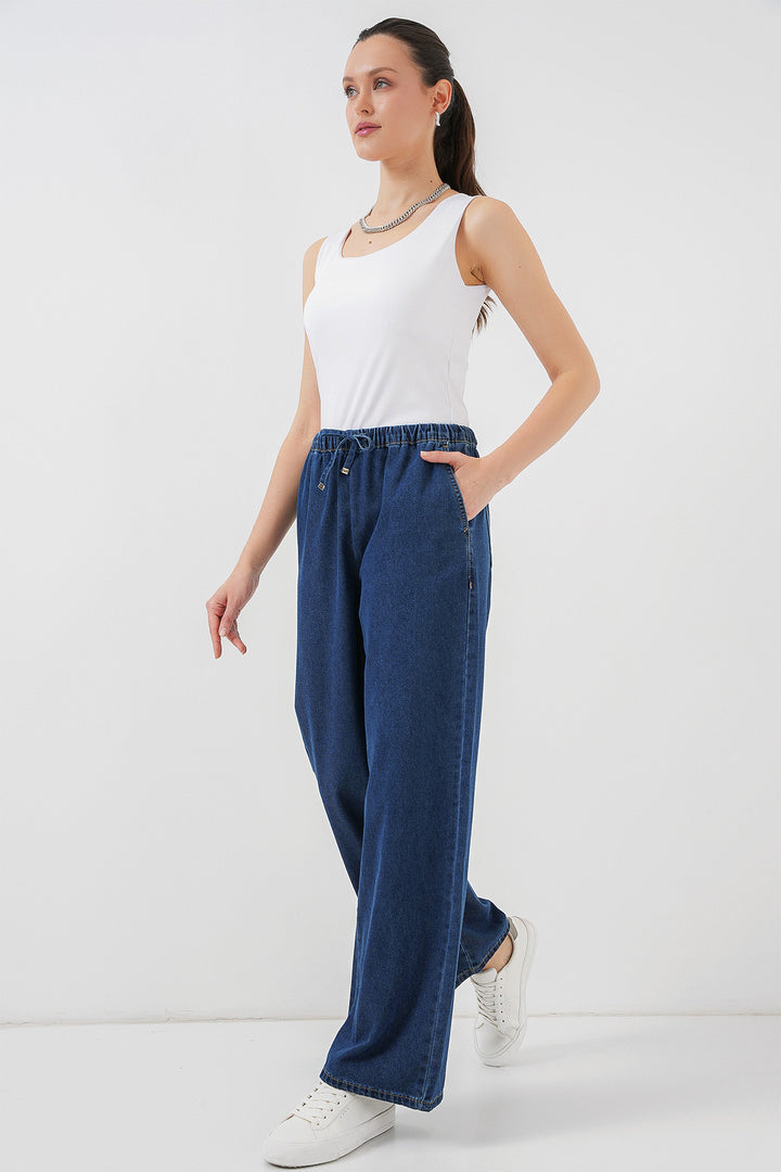 BGD Women Women's Wide Leg Jeans 6706 - Dark Blue - Joué-lés-Tours
