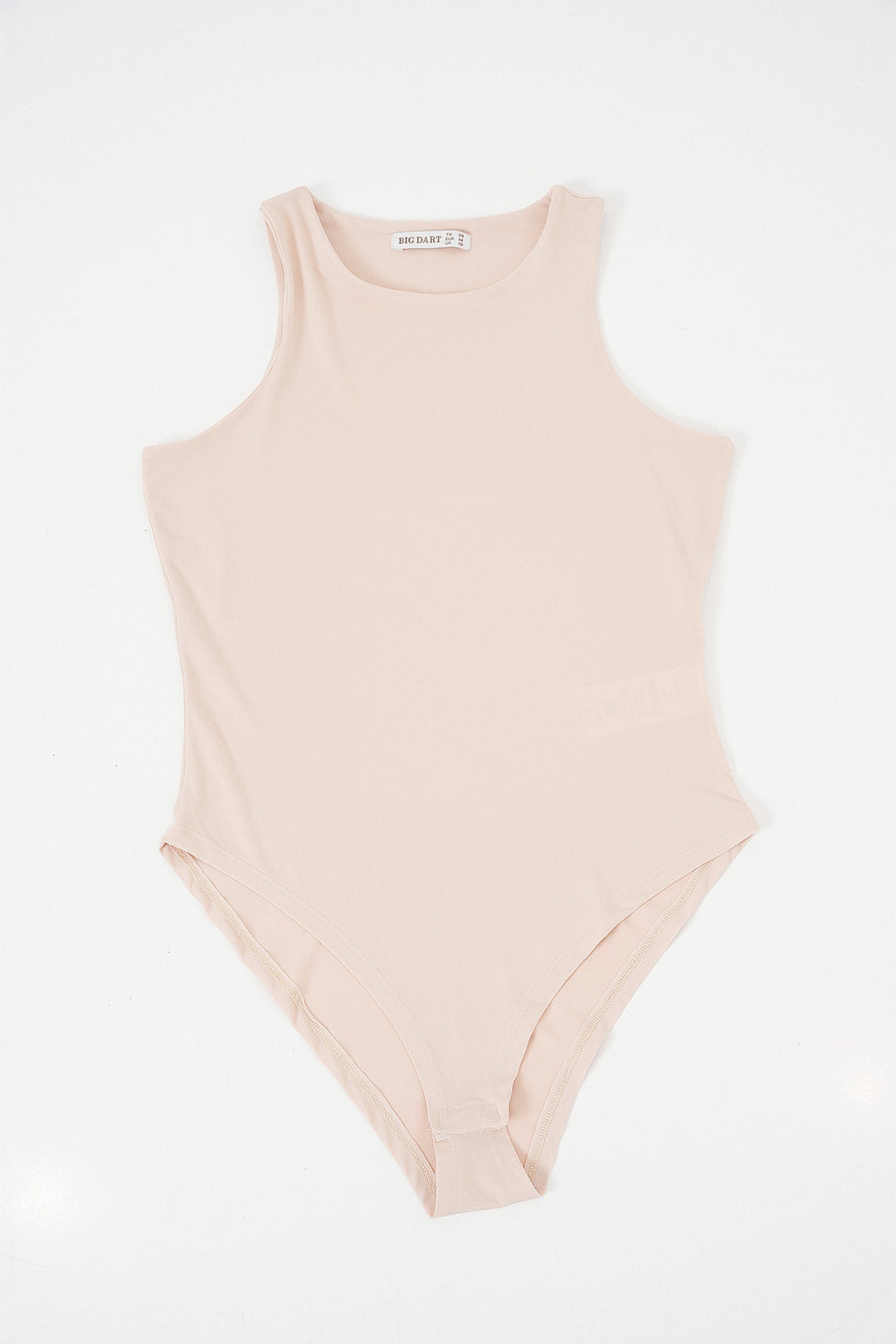 BGD Women Women's Halter Neck Snap Bodysuit 972 - Beige - Havant