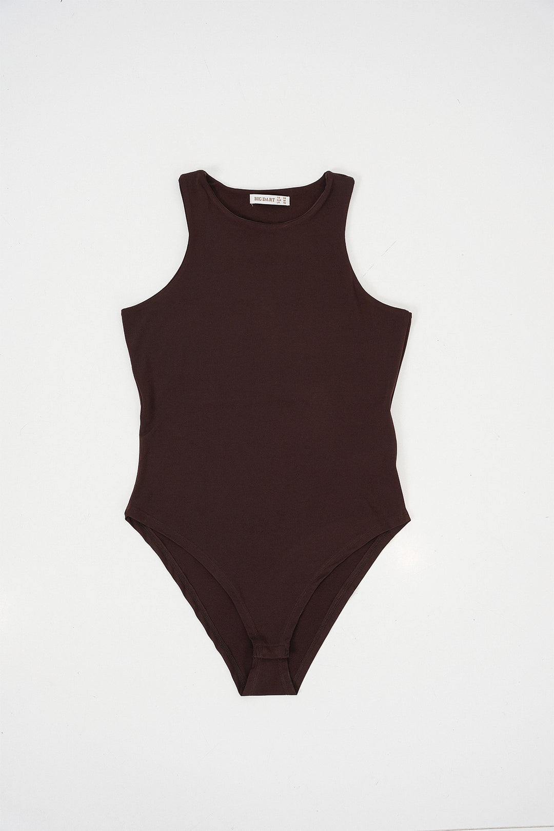 BGD Women Women's Halter Neck Snap Bodysuit 972 - Brown - Waterloo