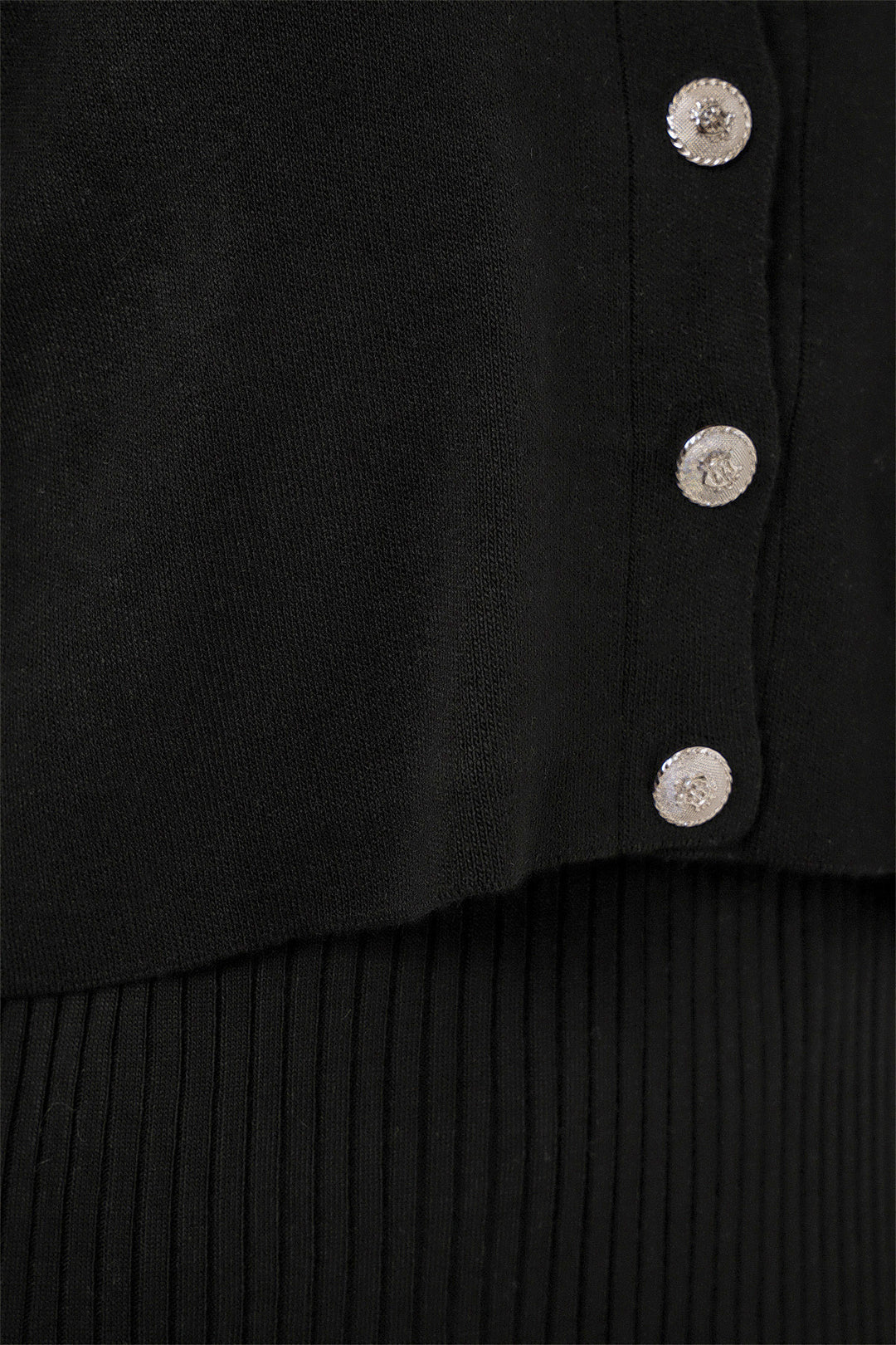 BGD Women Woman Cardigan Dress Knitwear Set 15960 - Black - Fresno